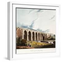 Viaduct across the Sankey Valley, 1831 (Colour Aquatints, Partly Hand-Coloured)-Thomas Talbot Bury-Framed Giclee Print