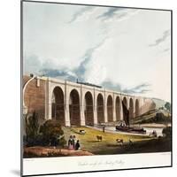 Viaduct across the Sankey Valley, 1831 (Colour Aquatints, Partly Hand-Coloured)-Thomas Talbot Bury-Mounted Giclee Print