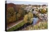 Viaduct and River Nidd at Knaresborough in Autumn-Mark Sunderland-Stretched Canvas