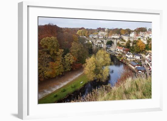 Viaduct and River Nidd at Knaresborough in Autumn-Mark Sunderland-Framed Photographic Print