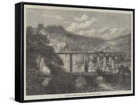 Viaduct at Brecon, on the Brecon and Neath Railway-null-Framed Stretched Canvas