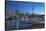 Viaduct Harbour and Sky Tower at Dusk, Auckland, North Island, New Zealand, Pacific-Ian-Stretched Canvas