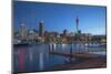 Viaduct Harbour and Sky Tower at Dusk, Auckland, North Island, New Zealand, Pacific-Ian-Mounted Photographic Print