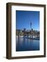 Viaduct Harbour and Sky Tower at Dusk, Auckland, North Island, New Zealand, Pacific-Ian-Framed Photographic Print