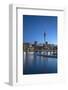 Viaduct Harbour and Sky Tower at Dusk, Auckland, North Island, New Zealand, Pacific-Ian-Framed Photographic Print