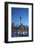 Viaduct Harbour and Sky Tower at Dusk, Auckland, North Island, New Zealand-Ian Trower-Framed Photographic Print