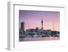 Viaduct Harbour and Sky Tower at Sunset, Auckland, North Island, New Zealand, Pacific-Ian-Framed Photographic Print