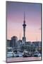 Viaduct Harbour and Sky Tower at Sunset, Auckland, North Island, New Zealand, Pacific-Ian-Mounted Photographic Print