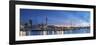 Viaduct Harbour and Sky Tower at Sunset, Auckland, North Island, New Zealand-Ian Trower-Framed Photographic Print