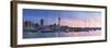 Viaduct Harbour and Sky Tower at Sunset, Auckland, North Island, New Zealand-Ian Trower-Framed Photographic Print