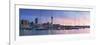 Viaduct Harbour and Sky Tower at Sunset, Auckland, North Island, New Zealand-Ian Trower-Framed Photographic Print