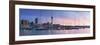 Viaduct Harbour and Sky Tower at Sunset, Auckland, North Island, New Zealand-Ian Trower-Framed Photographic Print