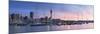 Viaduct Harbour and Sky Tower at Sunset, Auckland, North Island, New Zealand-Ian Trower-Mounted Photographic Print