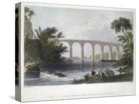 Viaduct on the Baltimore and Washington Railroad, C1838-Henry Adlard-Stretched Canvas