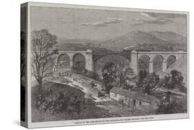 Viaduct on the Lime Branch of the Lancaster and Carlisle Railway-Richard Principal Leitch-Stretched Canvas