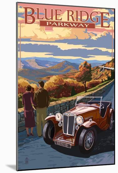 Viaduct Scene At Sunset - Blue Ridge Parkway-null-Mounted Poster