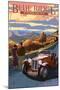 Viaduct Scene at Sunset - Blue Ridge Parkway-Lantern Press-Mounted Art Print