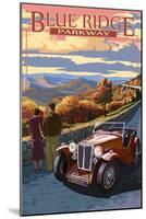 Viaduct Scene at Sunset - Blue Ridge Parkway-Lantern Press-Mounted Art Print