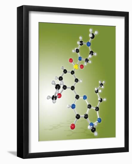 Viagra Drug Molecule-Miriam Maslo-Framed Photographic Print