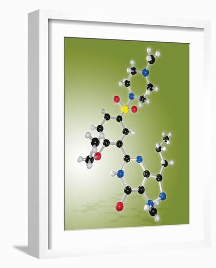 Viagra Drug Molecule-Miriam Maslo-Framed Photographic Print