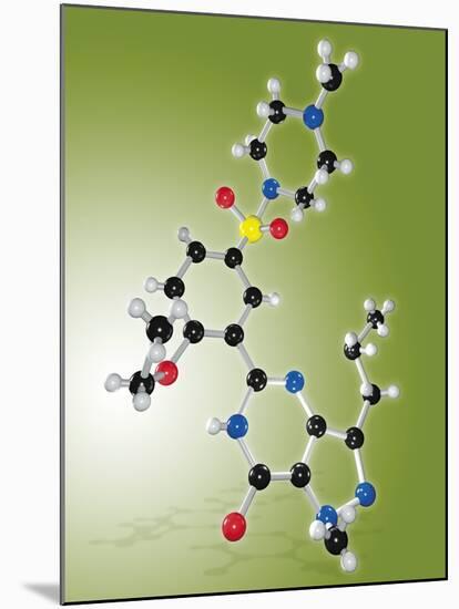 Viagra Drug Molecule-Miriam Maslo-Mounted Photographic Print