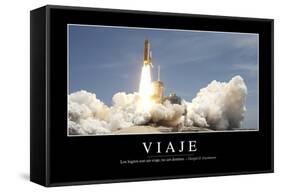 Viaje. Cita Inspiradora Y Póster Motivacional-null-Framed Stretched Canvas