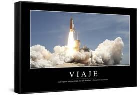 Viaje. Cita Inspiradora Y Póster Motivacional-null-Framed Stretched Canvas