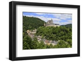 Vianden Castle above the Town of Vianden on Our River, Canton of Vianden, Grand Duchy of Luxembourg-Hans-Peter Merten-Framed Photographic Print