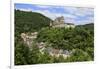 Vianden Castle above the Town of Vianden on Our River, Canton of Vianden, Grand Duchy of Luxembourg-Hans-Peter Merten-Framed Photographic Print