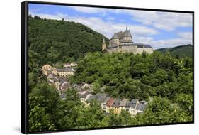 Vianden Castle above the Town of Vianden on Our River, Canton of Vianden, Grand Duchy of Luxembourg-Hans-Peter Merten-Framed Stretched Canvas