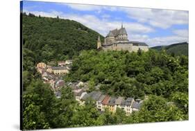 Vianden Castle above the Town of Vianden on Our River, Canton of Vianden, Grand Duchy of Luxembourg-Hans-Peter Merten-Stretched Canvas