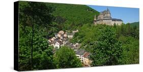 Vianden Castle in the canton of Vianden, Grand Duchy of Luxembourg, Europe-Hans-Peter Merten-Stretched Canvas
