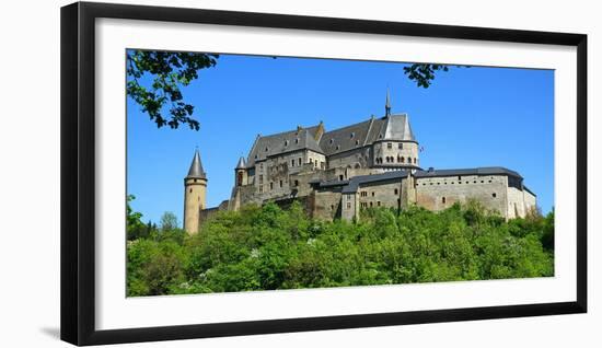 Vianden Castle in the canton of Vianden, Grand Duchy of Luxembourg, Europe-Hans-Peter Merten-Framed Photographic Print