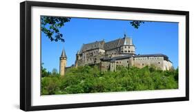 Vianden Castle in the canton of Vianden, Grand Duchy of Luxembourg, Europe-Hans-Peter Merten-Framed Photographic Print