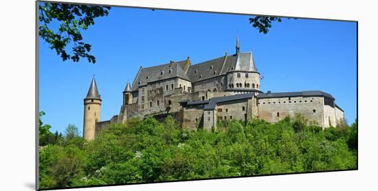 Vianden Castle in the canton of Vianden, Grand Duchy of Luxembourg, Europe-Hans-Peter Merten-Mounted Photographic Print