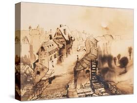 Vianden in Moonlight-Victor Hugo-Stretched Canvas