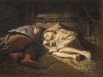 Sleeping Children, 1870-Viano-Framed Stretched Canvas