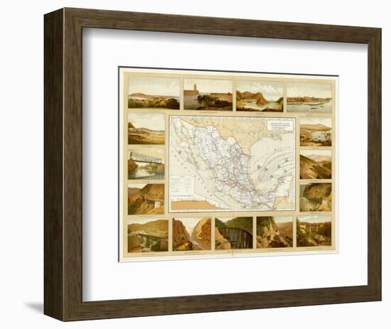 Vias de Comunicacion y Movimiento Maritimo, c.1885-Antonio Garcia Cubas-Framed Art Print