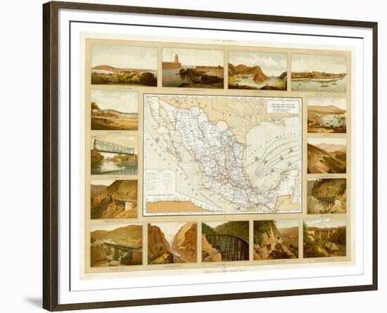 Vias de Comunicacion y Movimiento Maritimo, c.1885-Antonio Garcia Cubas-Framed Art Print