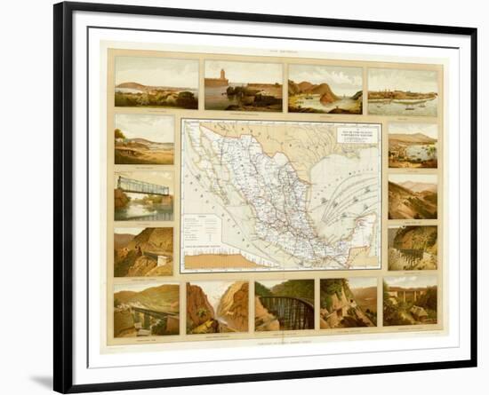 Vias de Comunicacion y Movimiento Maritimo, c.1885-Antonio Garcia Cubas-Framed Art Print