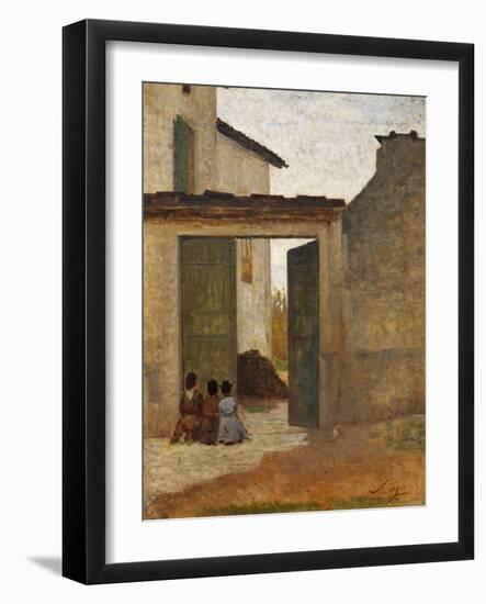 Viaticum, Circa 1864-Silvestro Lega-Framed Giclee Print