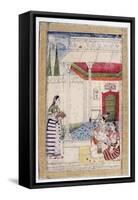 Vibhasa Ragini, Ragamala Album, School of Rajasthan, 19th Century-null-Framed Stretched Canvas