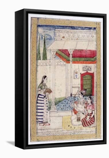 Vibhasa Ragini, Ragamala Album, School of Rajasthan, 19th Century-null-Framed Stretched Canvas