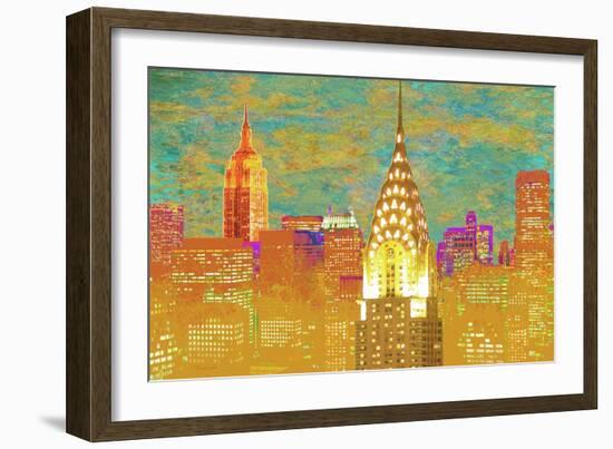 Vibrant City 2-Christopher James-Framed Art Print