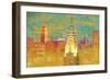 Vibrant City 2-Christopher James-Framed Art Print