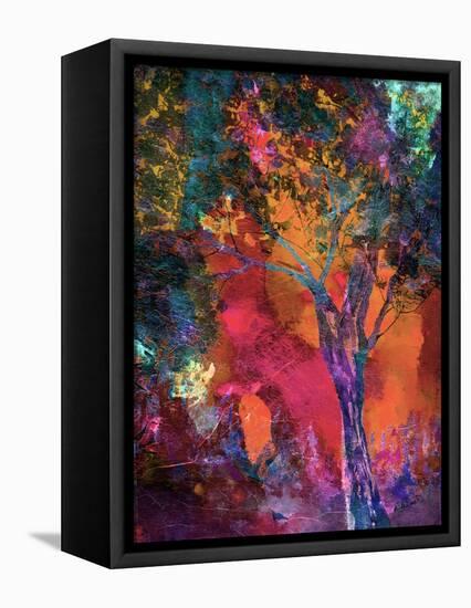 Vibrant Crackle Tree-Ruth Palmer-Framed Stretched Canvas