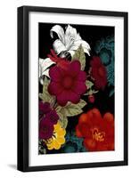 Vibrant Florals Black 2-Devon Ross-Framed Art Print