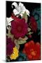 Vibrant Florals Black 2-Devon Ross-Mounted Art Print