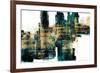 Vibrant Gold on Teal-Alex Wise-Framed Art Print