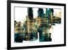 Vibrant Gold on Teal-Alex Wise-Framed Art Print